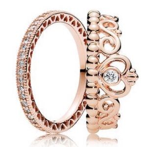 Rose Gold Pandora Princess Ring